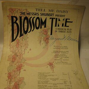 Antique Sheet Music: 1921 Tell Me Daisy, Blossom Time - Willner & Reichert